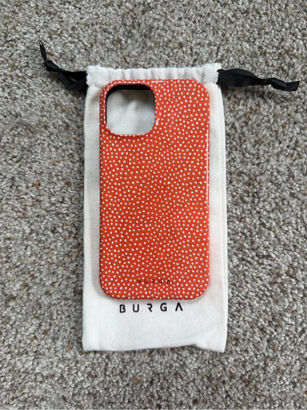 Orange Burga Phone Case for iPhone 15 - Stylish Protective Cover
